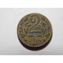 František Josef I. 2 Heller 1918 XF č37392 