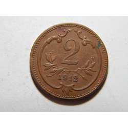 František Josef I. 2 Heller 1912 XF-UNC č37378 