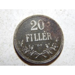 František Josef I. 20 Fillér 1916 KB F-VF č37714 