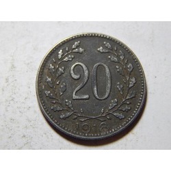 František Josef I. 20 Heller 1918 XF č37622 