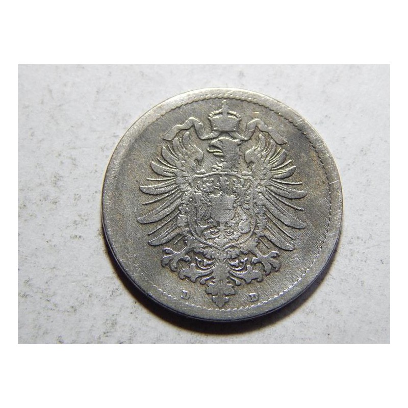 Německo Císařství 10 Pfennig 1889 D VF č27258 Německo Císařství 10 Pfennig 1889 D VF č27258