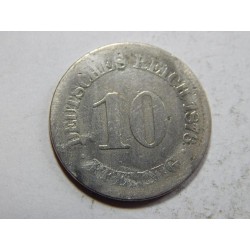 Německo Císařství 10 Pfennig 1876 J F č27201 