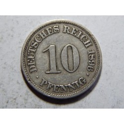 Německo Císařství 10 Pfennig 1896 A XF č27237 