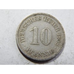 Německo Císařství 10 Pfennig 1898 A XF č27208 