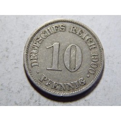 Německo Císařství 10 Pfennig 1900 A XF č27275 