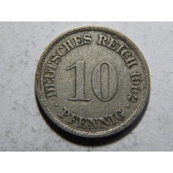 Německo Císařství 10 Pfennig 1902 A XF č27256