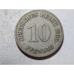 Německo Císařství 10 Pfennig 1900 E XF-UNC č27155 