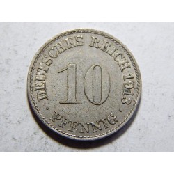 Německo Císařství 10 Pfennig 1913 A XF č27246 