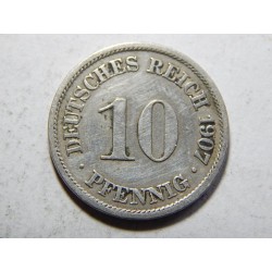 Německo Císařství 10 Pfennig 1907 A XF č27241 