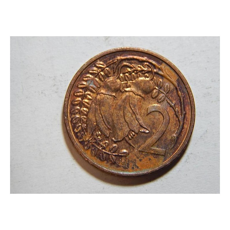 Nový Zealand 2 Cents 1987 XF č44199 Nový Zealand 2 Cents 1987 XF č44199