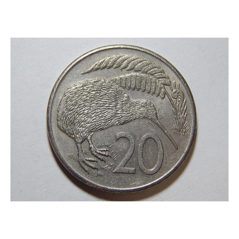 Nový Zealand 20 Cents 1980 XF č44015 Nový Zealand 20 Cents 1980 XF č44015