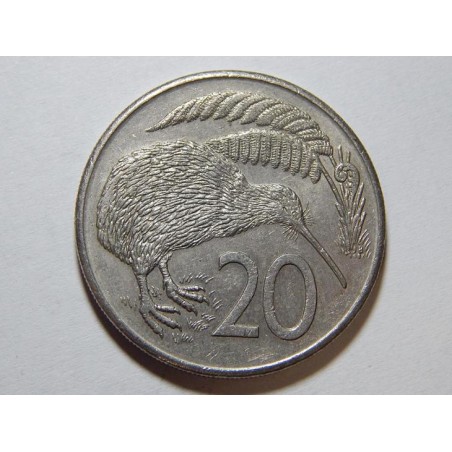 Nový Zealand 20 Cents 1980 XF č44015 