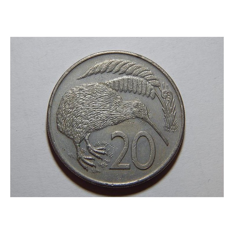 Nový Zealand 20 Cents 1982 XF č44014 Nový Zealand 20 Cents 1982 XF č44014