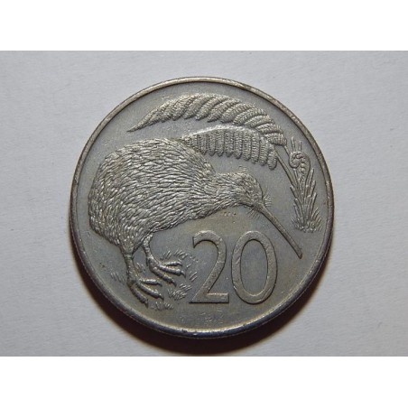 Nový Zealand 20 Cents 1982 XF č44014 