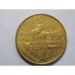 San Marino 200 Lire 1994 FAO RRR UNC č44308 