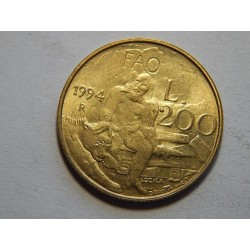San Marino 200 Lire 1994 FAO RRR UNC č44289 