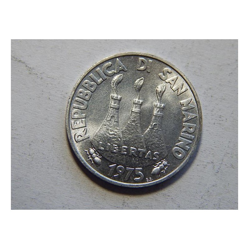 San Marino 5 Lire 1975 UNC č44307 San Marino 5 Lire 1975 UNC č44307