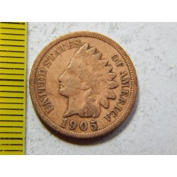 USA 1 Cent 1905 indián VF-XF č37760 