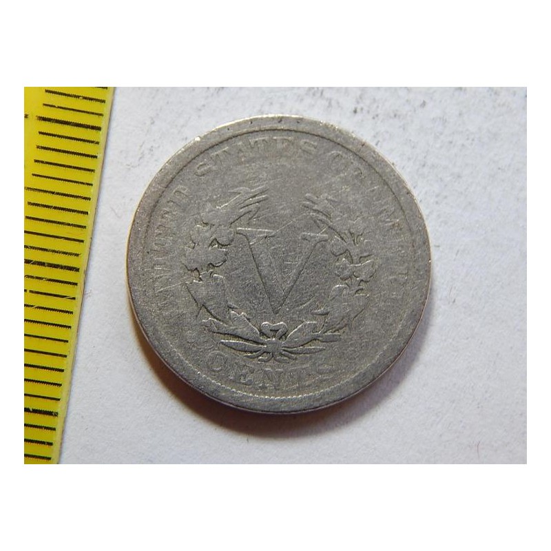 USA 5 Cents 1905 VF č37342 USA 5 Cents 1905 VF č37342