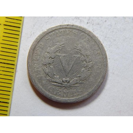 USA 5 Cents 1905 VF č37342 