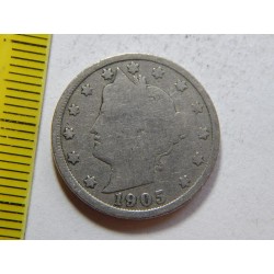 USA 5 Cents 1905 VF č37342 