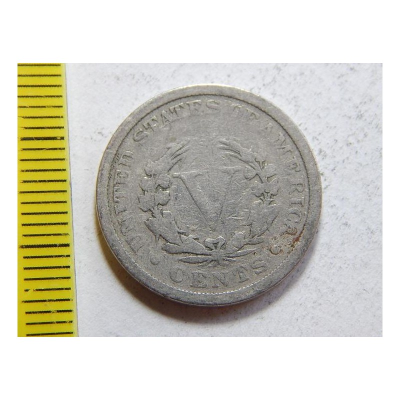 USA 5 Cents 1902 VF č44769 USA 5 Cents 1902 VF č44769