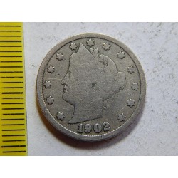 USA 5 Cents 1902 VF č44769 
