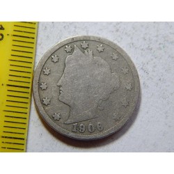 USA 5 Cents 1906 F č37521 