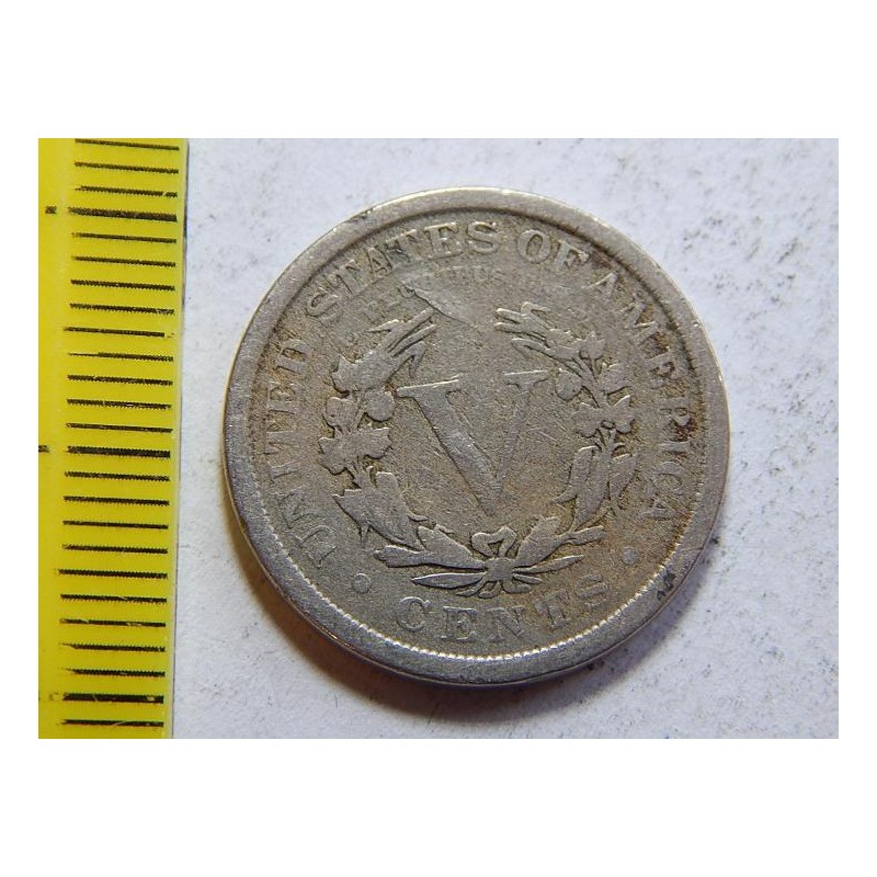 USA 5 Cents 1906 VF č44758 USA 5 Cents 1906 VF č44758