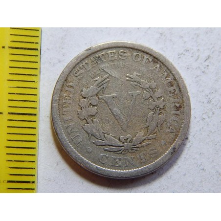 USA 5 Cents 1906 VF č44758 