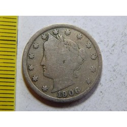 USA 5 Cents 1906 VF č44758 