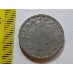 USA 5 Cents 1911 F-VF č37447 