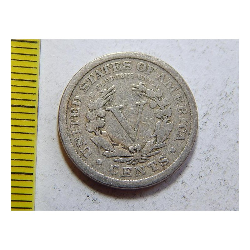 USA 5 Cents 1911 VF č44757 USA 5 Cents 1911 VF č44757