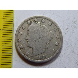 USA 5 Cents 1911 VF č44757 