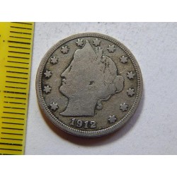 USA 5 Cents 1912 VF č37453 