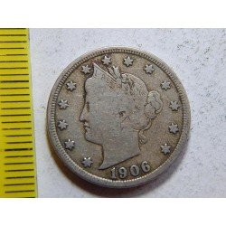 USA 5 Cents 1906 VF č44767 