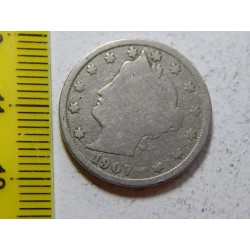 USA 5 Cents 1907 F č44797 
