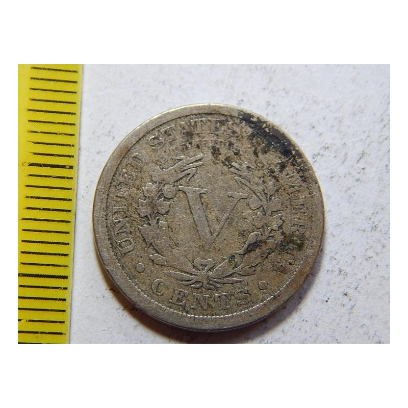 USA 5 Cents 1907 VF č44791 USA 5 Cents 1907 VF č44791