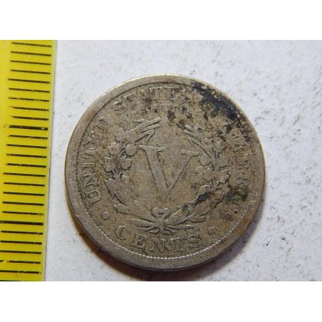 USA 5 Cents 1907 VF č44791 