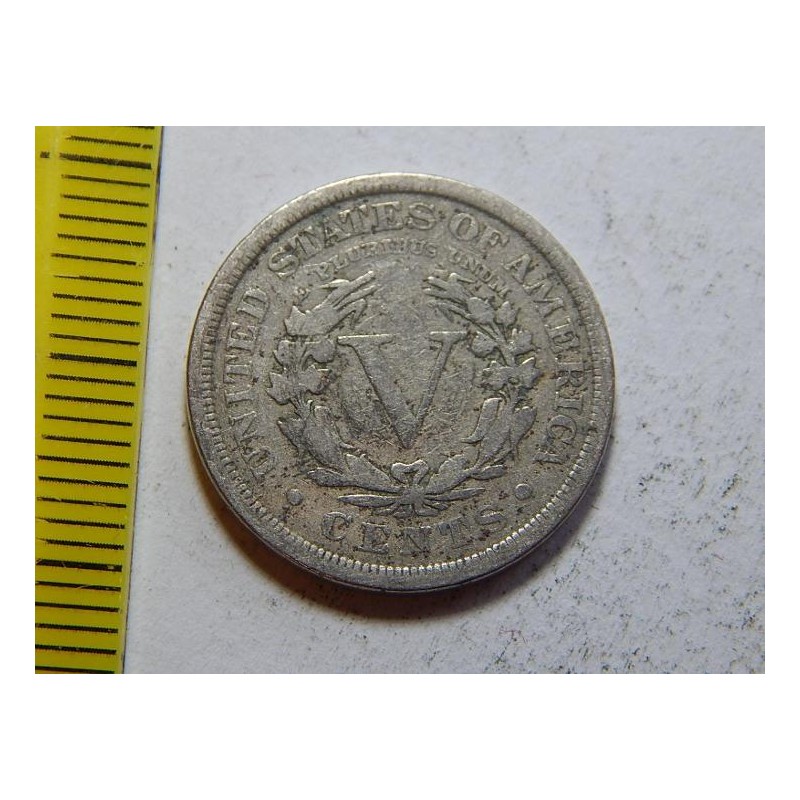 USA 5 Cents 1909 VF č44784 USA 5 Cents 1909 VF č44784