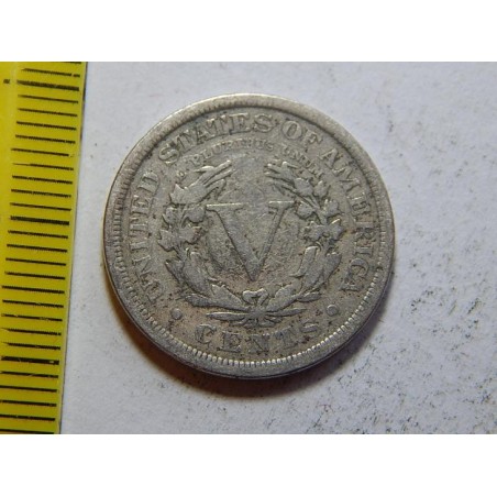 USA 5 Cents 1909 VF č44784 