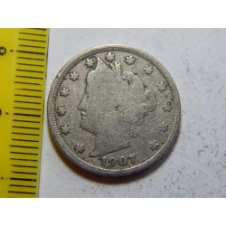 USA 5 Cents 1909 VF č44784 