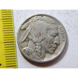 USA 5 Cents 1936 indián XF č37544 