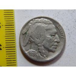 USA 5 Cents 1936 indián XF č44765 