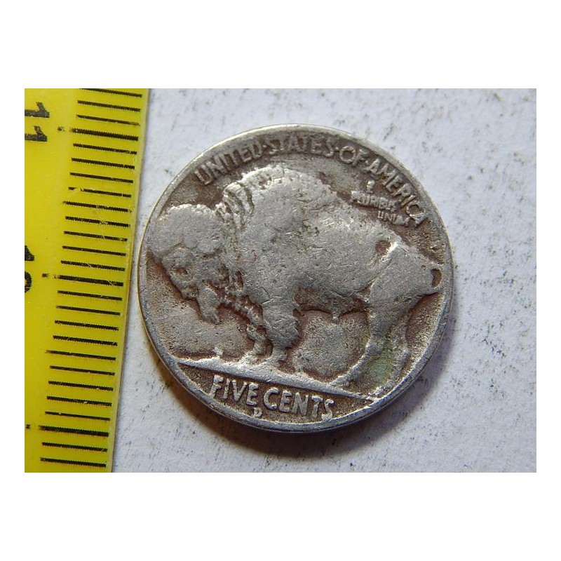 USA 5 Cents 1937 D indián VF-XF č37191 USA 5 Cents 1937 D indián VF-XF č37191