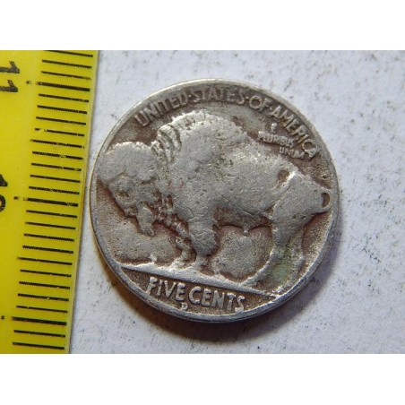 USA 5 Cents 1937 D indián VF-XF č37191 