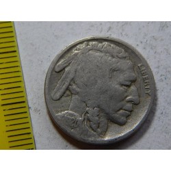 USA 5 Cents 1920 indián VF č44746 