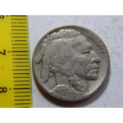 USA 5 Cents 1930 indián VF-XF č44747 