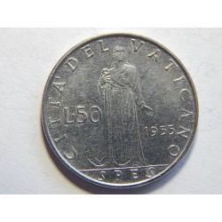 Vatikán 50 Lire 1955 UNC č44220 