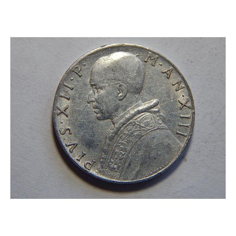 Vatikán 10 Lire 1951 XF č44211 Vatikán 10 Lire 1951 XF č44211